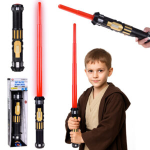 Vyskakovací svetelný meč Star Wars so svetlom a zvukom - červený